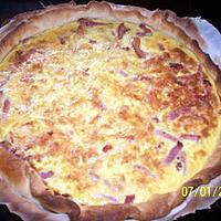 recette Tarte lardons vite prete...