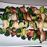 recette Brochette de dinde bacon courgette