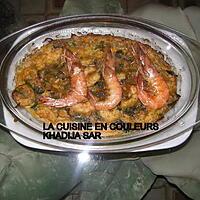 recette Pommes de terre aux crevettes