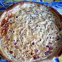 recette quiche lardons/ jambon/moutarde