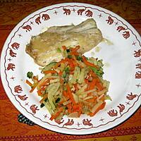 recette Filet de plie et brunoise de légumes au raifort
