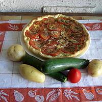 recette Tarte Courgette - Pommes de terre - Tomate.