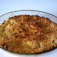 recette Crumble aux pommes calvados.