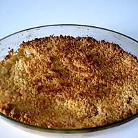 recette Crumble aux pommes calvados.