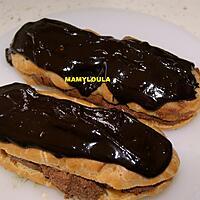 recette Eclair à la mousse au chocolat/fleur d'oranger