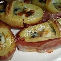 recette Paniers de pommes de terre au roquefort enrobés de lard