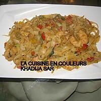 recette Tagliatelles aux crevettes