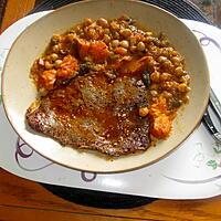 recette cote de porc  marinée et sa poelée légumes