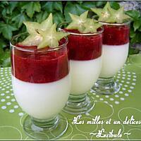 recette Panna cotta au yogourt et sa compote de fraise et rhubarbe