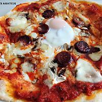 recette Pizza chorizo champignon oeuf