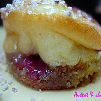 recette **Adorables  Mignardises Framboises façon cheese-cake & coulis caramel au beurre salé**