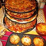 recette pizzas ,  garnitures  différentes