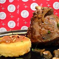 recette souris d'agneau caramélisée aux oignons et sa polenta