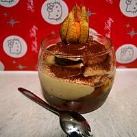 recette tiramisu à la crème de marron et petits cubes de pomme