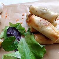 recette Cigare végétarien aux lentilles corail