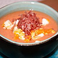 recette Salmorejo : gaspacho a la cordobesa (gaspacho de tomates de cordoue, Andalousie)