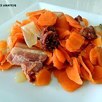 recette Carottes, chorizo et lard