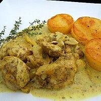 recette Poulet à la vanille et palet de polenta rissolé au beurre salé