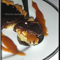 recette Tarte choco nougat caramel