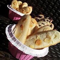 recette Assortiments de Langue de chat (Pour les Parents)Citron-amandes Eclats de Nougat Pépites de chocolat