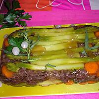 recette Terrine de joue de boeuf aux asperges