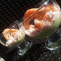 recette Verrines avocat saumon et crevettes