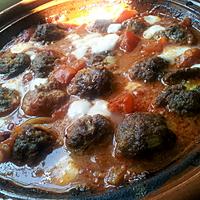 recette Boulettes de Boeuf farcie à la mozzarella sauce tomate