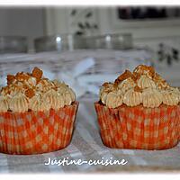 recette cupcake speculoos, coeur de framboise