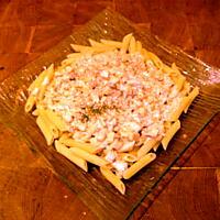 recette Penne à la crème de saumon et marsala