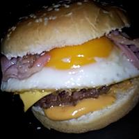 recette Burger à cheval et lard