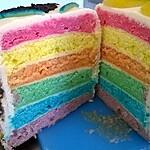 recette Rainbow cake special "Sabrina"