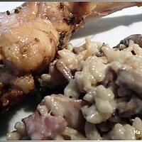 recette rizotto crémeux aux champignons et au lard fumé