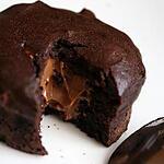 recette Moelleux chocolat noir au coeur fondant de praliné
