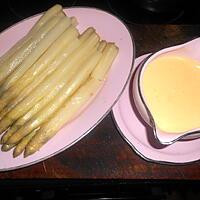 recette Asperges blanches sauce mousseline chaude