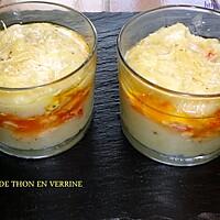 recette PARMENTIER DE THON EN VERRINE