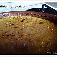 recette Crème brulée thym citron