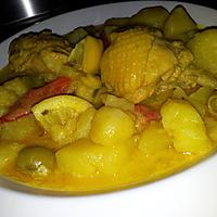 recette Râgout de pomme de terre au poulet citron et olives