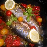 recette Truite a la basquaise