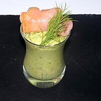 recette Verrine d'avocat au saumon