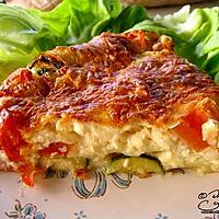 recette Clafouti à la tomate, courgette et jambon