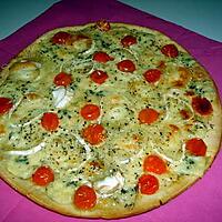 recette Pizza 4 fromages/tomates cerise