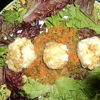 recette Salade de boulette de crevette a la vapeur