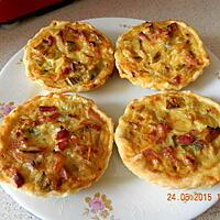 recette Tartelettes poireaux lardons