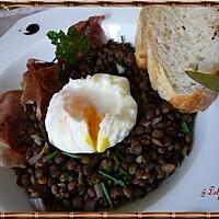 recette Salade de Lentilles à l'oeuf poché