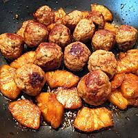 recette Boulettes de mignon de porc à l'ananas