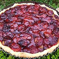 recette Tarte au quetches du jardin aux palets breton et gelée de tilleul