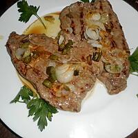 recette Steak aux oignons nouveaux