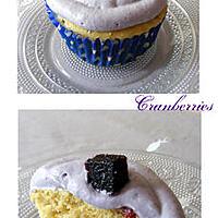 recette Cupcakes aux cranberries & bleuets (myrtilles)