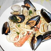 recette SPAGHETTI ALLO SCOGLIO IN BIANCO