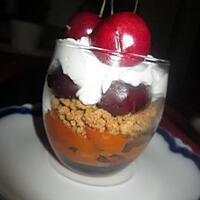 recette verrines    abricot,   cerises sur une idée de popote et nature